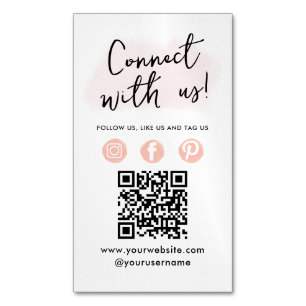 QR-Code für soziale Medien - Verbindung mit unsere Magnetische Visitenkarte