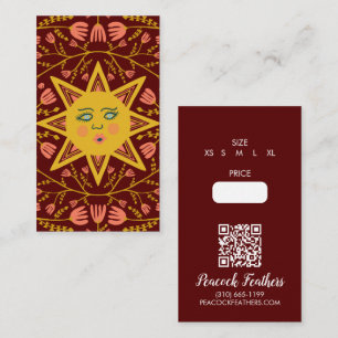 QR-Code für Sun- und Blumenpreisgröße - Hang-Tag Visitenkarte