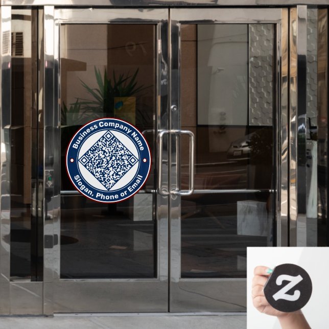 QR-Code für Unternehmen Fensteraufkleber (Büro Tür)