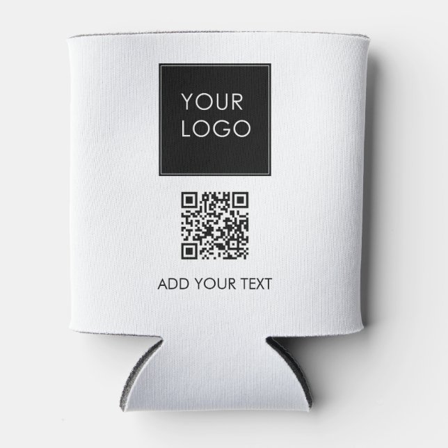 QR-Code für Unternehmen mit benutzerdefiniertem Lo Dosenkühler (Vorderseite)