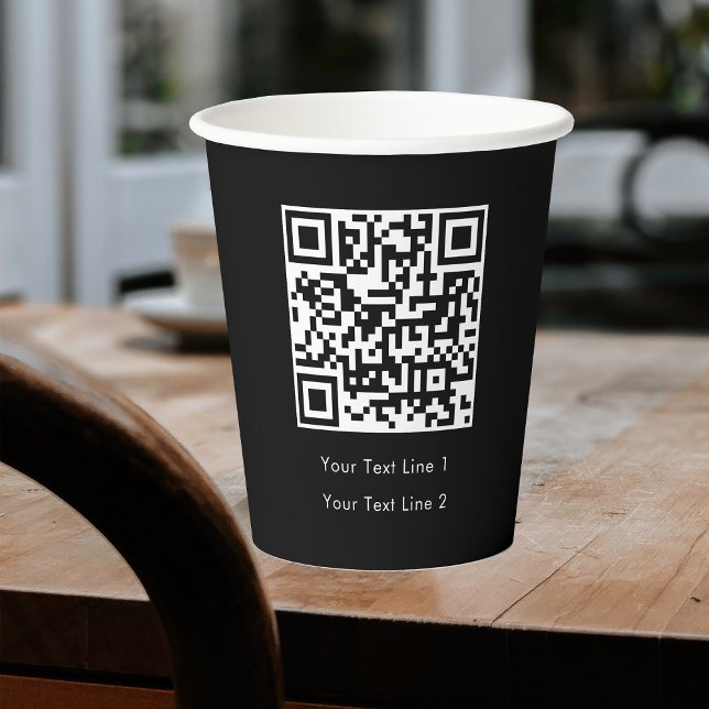 QR-Code für Unternehmen Modernes, Berufliches, ein Pappbecher (Von Creator hochgeladen)