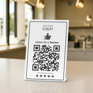 QR-Code für Unternehmen Modernes Minimalistisches Sockelschild