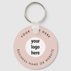 QR-Code für Unternehmen Pink Minimalistisch Busine Schlüsselanhänger
