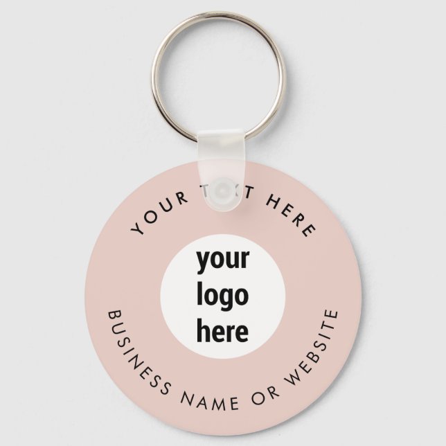 QR-Code für Unternehmen Pink Minimalistisch Busine Schlüsselanhänger (Vorderseite)