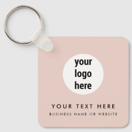 QR-Code für Unternehmen Pink Minimalistisch Busine Schlüsselanhänger