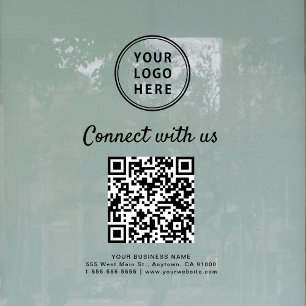 QR-Code für Unternehmen Verbindung mit uns Fensteraufkleber