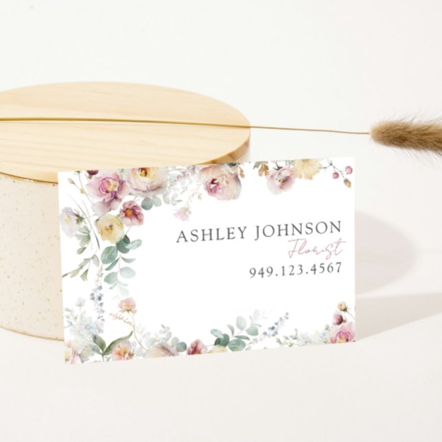 QR-Code für Vintages Rosa Blau Beruflich Visitenkarte (Von Creator hochgeladen)