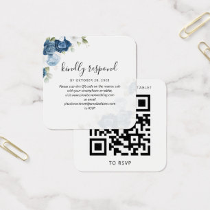 QR-Code für Wasserfarben-Hochzeitskarte für RSVP