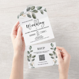 QR-Code für Wasserfarben in einer Einladung