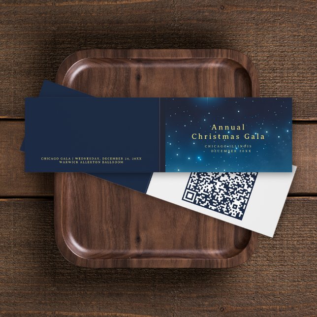 QR Code für Weihnachtsfeiertage Faltkarte (Christmas Holiday QR Code Folded Card (multiple shown))
