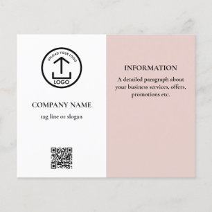 QR-Code für weißes Werbegeschenk in Rosa Flyer
