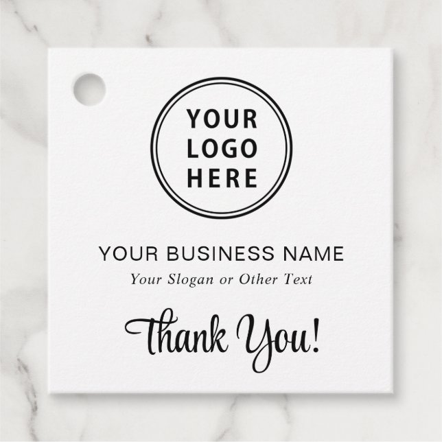 QR-Code für Werbefirmen Vielen Dank Geschenkanhänger (Vorderseite)