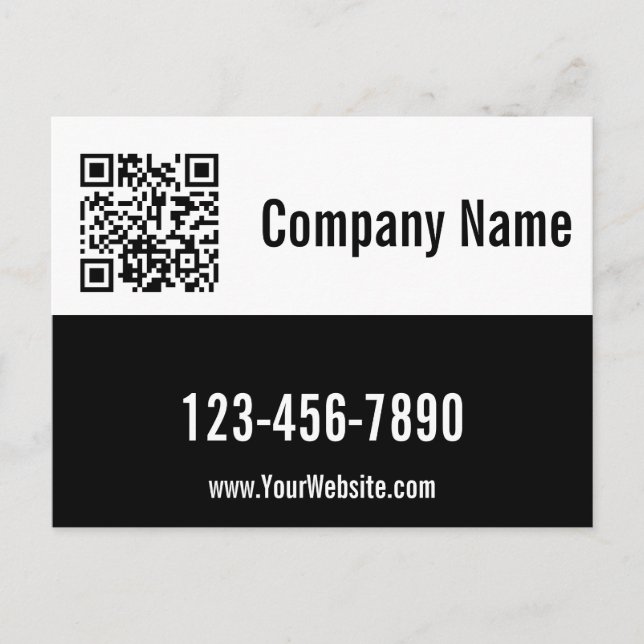 QR-Code für Werbematerial Postkarte (Vorderseite)