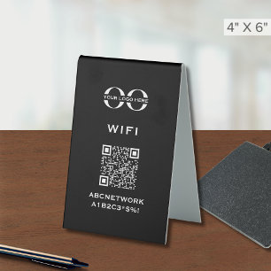 QR-Code für Wi-Fi-Zugriff - Benutzerdefiniertes Lo Tischaufsteller