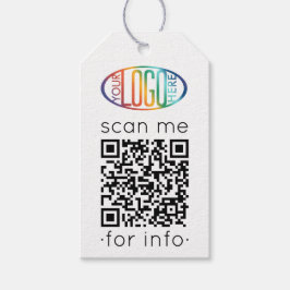 QR Code Generator & Business-Logo Moderne Minimal Geschenkanhänger