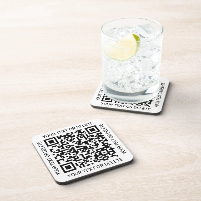 QR Code Generator Modern Business Promotional Getränkeuntersetzer (Rechte Seite)