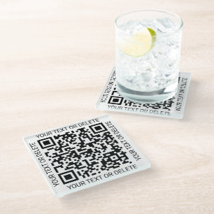 QR Code Generator Moderne Unternehmensförderung Glasuntersetzer
