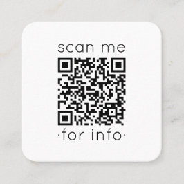 QR Code Generator Moderner Minimalistischer weißer Quadratische Visitenkarte