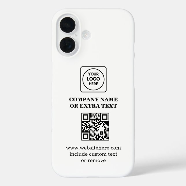 QR-Code Geschäft-Logo Minimalist iPhone-Hülle iPhone 16 Hülle (Rückseite)