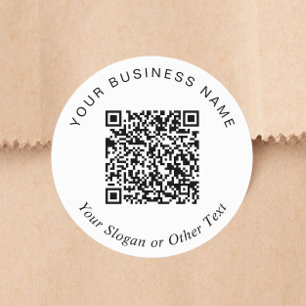 QR-Code Geschäft Runder Aufkleber