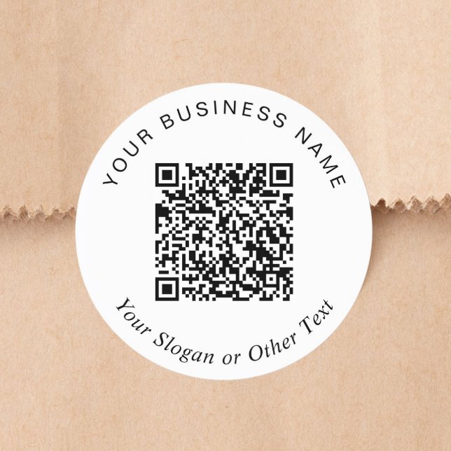 QR-Code Geschäft Runder Aufkleber (QR Code Business Classic Round Sticker)