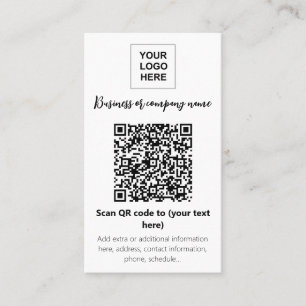 QR-Code Geschäft Tischvorlage Visitenkarte