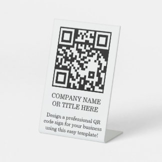 QR-Code-Geschäfts-Tischständer DIY-Schild Sockelschild