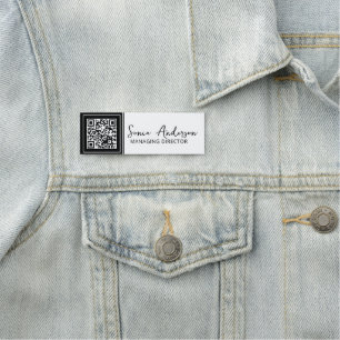 Qr Code Geschäftsbereich Beruflicher Mitarbeiter Namensschild
