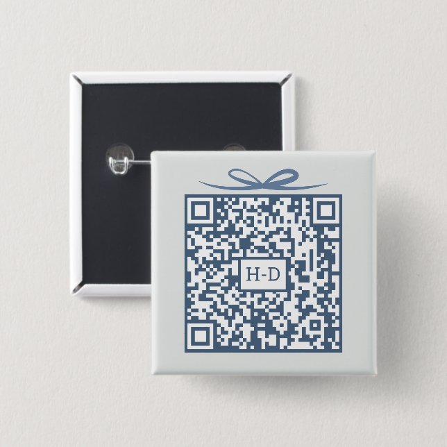 QR-Code-Geschenkbox mit initialen Registrierungska Button (Vorne & Hinten)