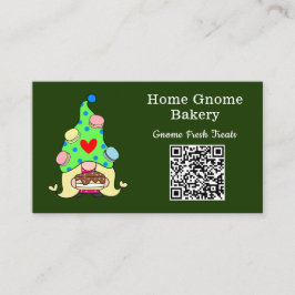 QR Code Gnome Heimat Bäckerei Dunkelgrün Visitenkarte