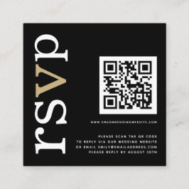 QR Code Gold Black Wedding Online UAWG Begleitkarte