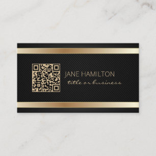 QR-Code Gold Moderne Profil Visitenkarte