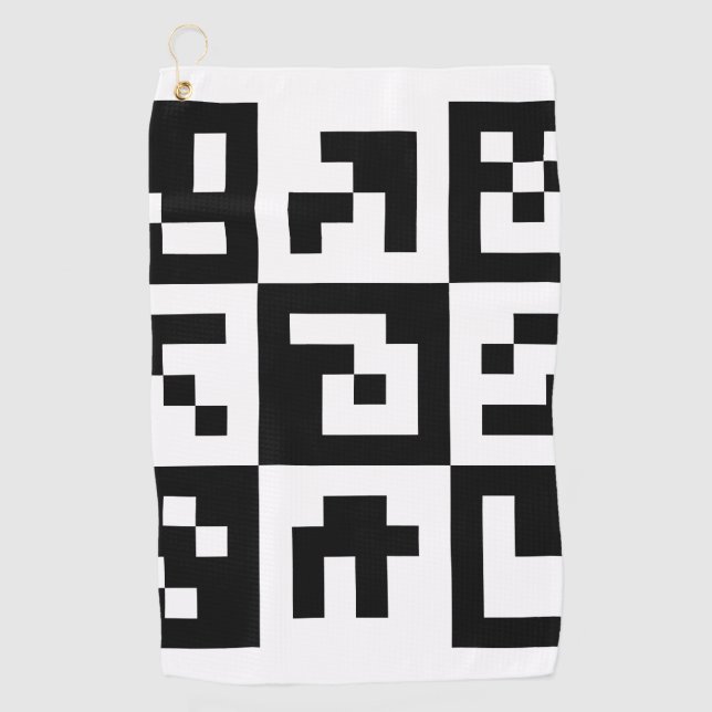 qr Code Golfhandtuch (Vorderseite)