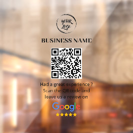 Qr Code Google Reviews Business Review Fensteraufkleber