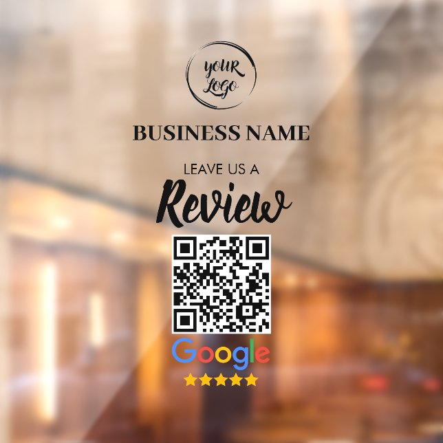 Qr Code Google Reviews Business Review Fensteraufkleber (Blatt 2)