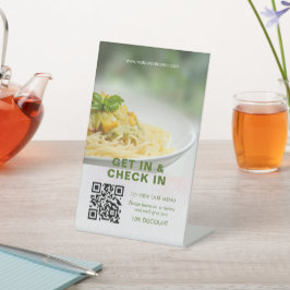 QR Code Green Digital Menü Hinzufügen URL Pedestal Sockelschild