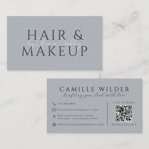 QR-Code Haar- und Make-up neutral Visitenkarte