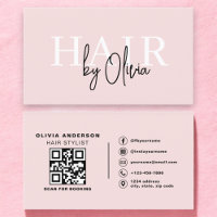QR Code Hair Stylist Moderne Typografie