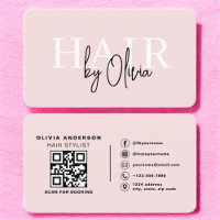 QR Code Hair Stylist Moderne Typografie