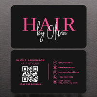 QR Code Hair Stylist Moderne Typografie