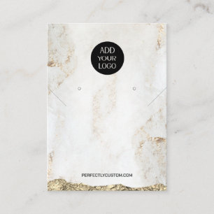 QR-Code-Halsklammern mit dem Logo "Gold Marble" Visitenkarte