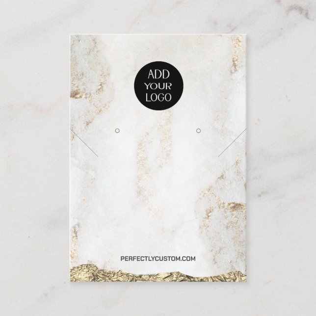 QR-Code-Halsklammern mit dem Logo "Gold Marble" Visitenkarte (Vorderseite)