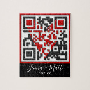 QR-Code heiraten Sie mir Vorschlag mit 3D-Effekt