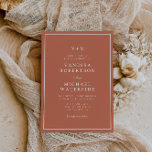 QR Code Hochzeit Einladung<br><div class="desc">Das Theme Terracotta Hochzeit im Herbst,  der Text,  QR Code und die Farben können bearbeitet werden.</div>