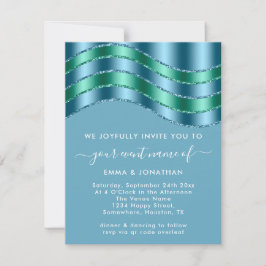 QR-Code Hochzeiten Brautparty Blue Green Aquamarin