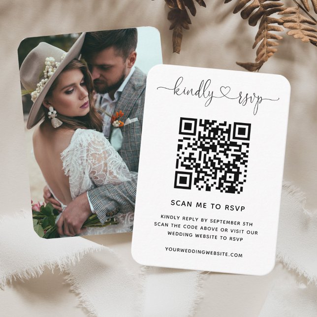 QR-Code Hochzeiten Website UAWG Minimalistisches F Begleitkarte (Von Creator hochgeladen)
