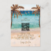 QR Code Hochzeitskarte für Boho Beach