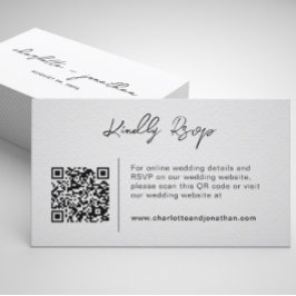 QR-Code Hochzeitskarte für RSVP-Gehäuse RSVP Karte