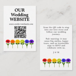 🌈 QR-Code Hochzeitswebsite Gemeinsam Erblühen Begleitkarte