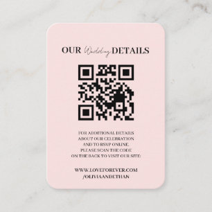 QR-Code-Hochzeitswebsite-RSVP-Beilagekarte Begleitkarte
